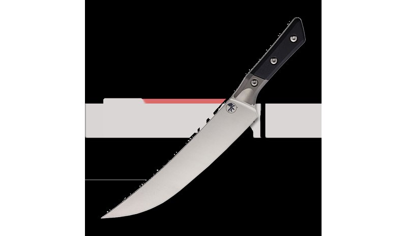 Microtech Butcher - Stonewash - G10 keittiöveitsi, musta