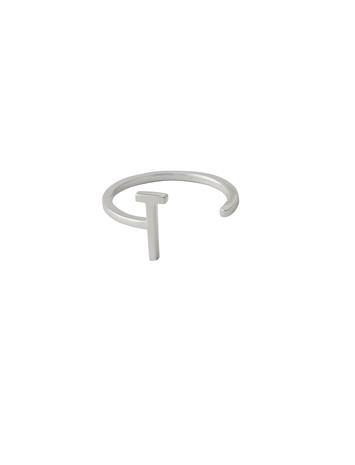 Design Letters Ring Silver A-Z T