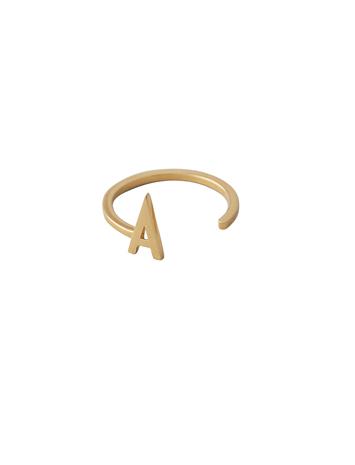 Design Letters Ring Gold A-Z A