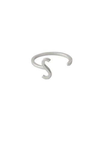 Design Letters Ring Silver A-Z S