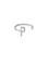Design Letters Ring Silver A-Z P – kuva 2