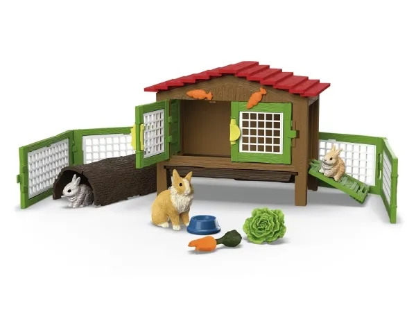 Schleich Schleich Schleich Rabbit Hutch With 3 Rabbits - Multi/patterned - ONE SIZE