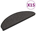vidaXL Itsekiinnittyvät porrasmatot sisaltyyli 15kpl 65x21x4cm antras.