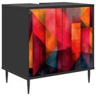 vidaXL Kylpyhuonekaappi HEESCH Musta tammi 60 x 40 x 61 cm
