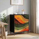 vidaXL Laukkaava BONN Retro aalto printti 66 x 36,5 x 76 cm