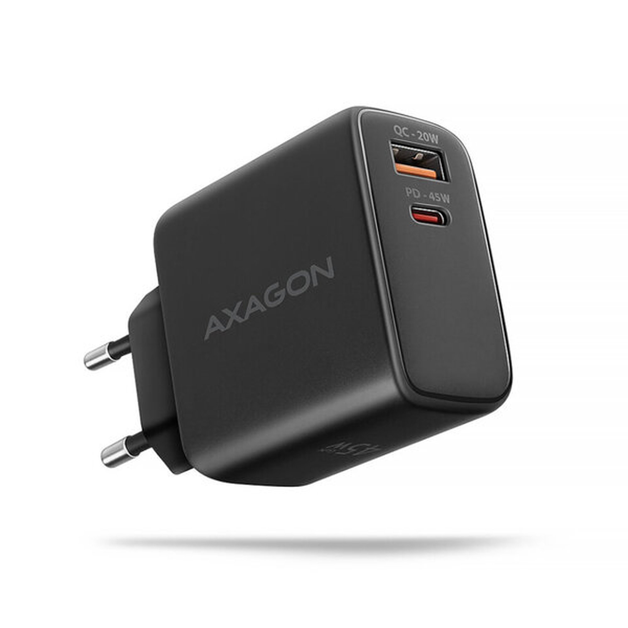 Laturi - AXAGON - ACU-PQ45 - 2 porttia QC3.0 - 45W - Yhteensopiva Apple PD:n kanssa