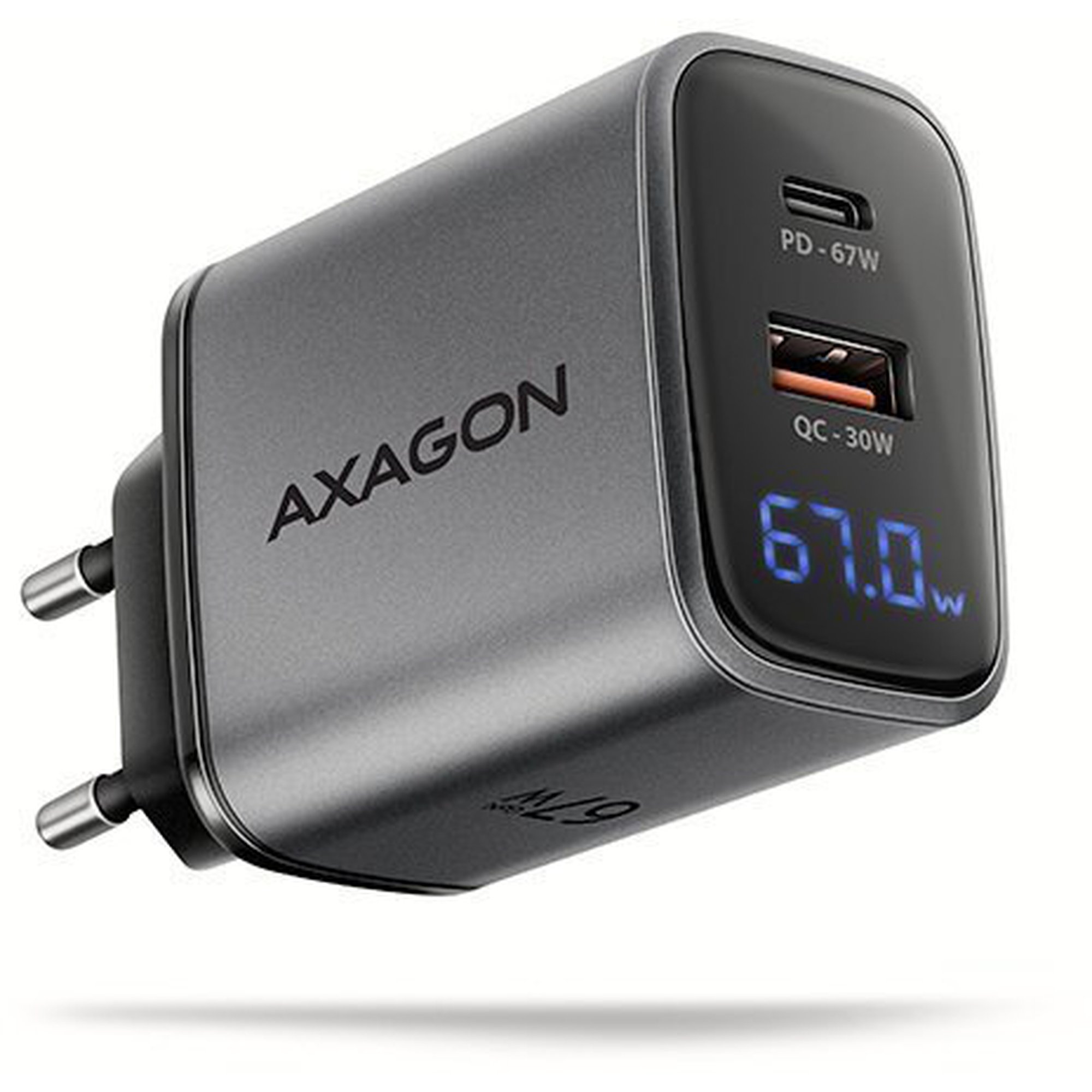 Axagon ACU-PQ67D mobiililaitteen laturi Yleismallinen Musta, Harmaa AC