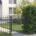 vidaXL Aitausportti DRONTEN 100 x 100 cm Metalli Musta Lukittava