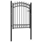 vidaXL Aitaportti EMMEN piikeillä teräs 103x109,5 cm musta