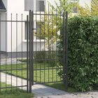 vidaXL Aitausportti ASTEN 100 x 175 cm Metalli Musta Lukittava
