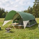 vidaXL 10 hengelle 10-henkilöä Vihreä 185T Polyesteri PU-pinnoitteella