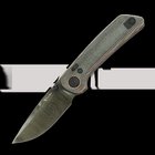 Reate PL-XT Damascus kääntöveitsi, Red/Black Micarta