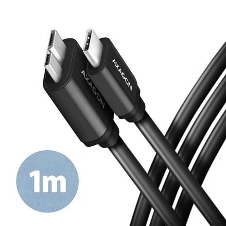 AXAGON BUMM3-CM10AB - USB-C cable - 24 pin USB-C to Micro-USB Type B