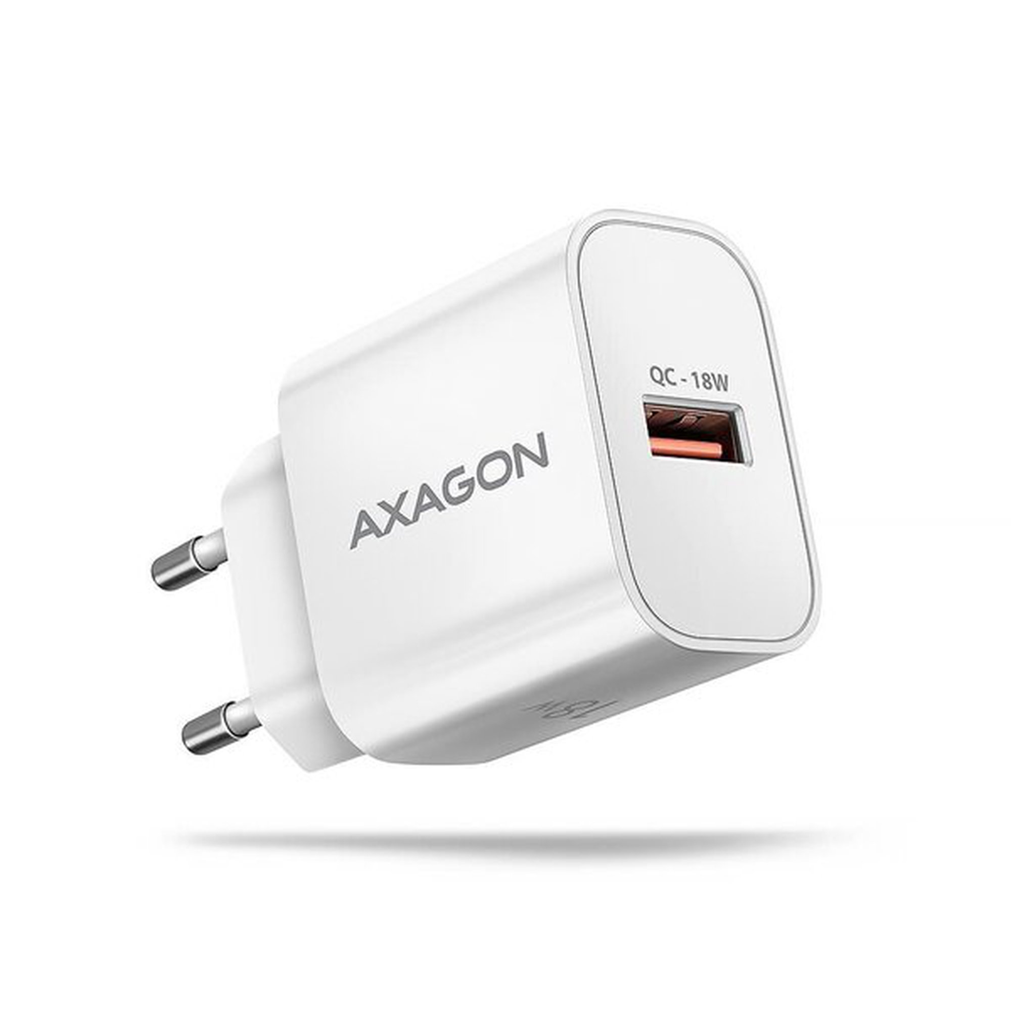 Axagon Acu-qc18w 18W USB-A verkkolaturi, QC3.0, valkoinen