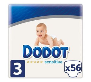 kertakäyttövaipat sensitive dodot koko 3