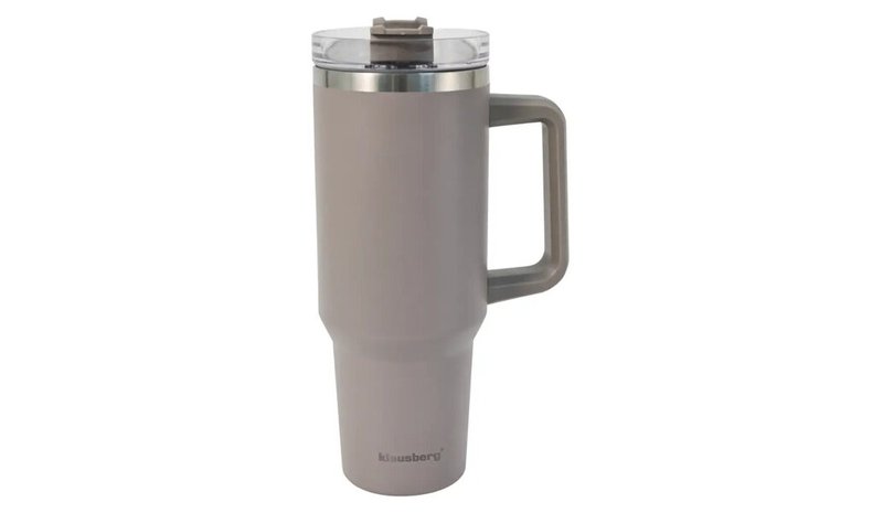 Klausberg KB-7943 termosmuki pillillä, harmaa, 1100 ml