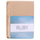 Amelia Home froteelakana kuminauhalla Ruby, 140–160x200+30 cm, hiekanvärinen