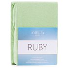 Amelia Home froteinen aluslakana kuminauhalla Ruby, 160–180x200+30 cm, vaaleanvihreä