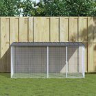 vidaXL Kananhäkki katolla antrasiitti 203x98x90 cm galvanoitu teräs