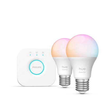 Philips Hue White and colour ambience Essential starter kit: 2 E27 smart bulbs (806 lm)