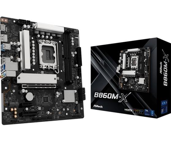 ASRock B860M-X Emolevy - Intel B860 - Intel LGA1851 socket - DDR5 RAM - Micro-ATX