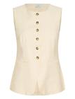 KAFFE Kaannetta Waist Coat - FEATHER GRAY MELANGE - 42