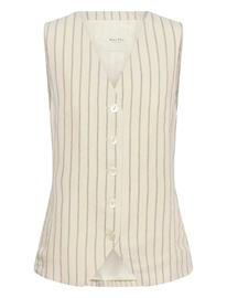 PART TWO Bintapw Waistcoat - BLACK STRIPE - 36
