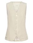 PART TWO Bintapw Waistcoat - BLACK STRIPE - 38