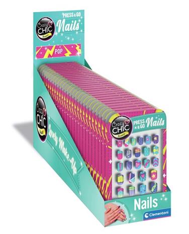 Clementoni Crazy Chic Press & Go Nails - Pop