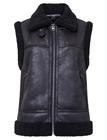 FRENCH CONNECTION Camry Faux Suede S/Less Gilet - BLACK - L