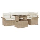 vidaXL Puutarhasohva Setti 6 kpl Beige [Synteettinen]: Poly Rattan