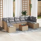 vidaXL Puutarhasohva Setti 8 kpl Beige ja vaaleanharmaa polyrottinki