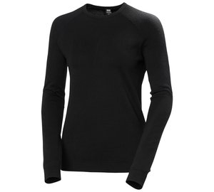 Helly Hansen Lifa Merino Knitevo Crew, nainen, musta