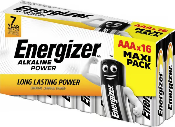 Energizer Alkaline Power Alkaliparisto AAA, 1,5 V, 16 kpl AAA