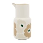 Marimekko Oiva Unikko karahvi 0,65 litraa, valkoinen/hiekka/beige/tummanvihreä