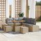 vidaXL Puutarhasohva Setti 8 kpl Beige Polyrotangi – kuva 1