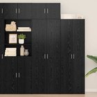 vidaXL Säilytyskaappi 3 kpl Musta tammi. 70 x 42,5 x 225 cm