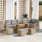 vidaXL Puutarhasohva Setti 12 kpl Beige ja vaaleanharmaa polyrottinki