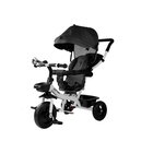 Lean Toys PRO300 kolmipyörä työntökahvalla, musta, Ulkolelut