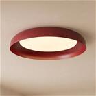 Lindby LED-kattovalaisin Florie, punainen, metalli, Ø 40 cm