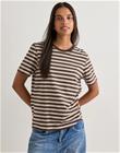 Pieces - Ruskea - Pcria Ss Tee Multicol Stripes Bc
