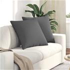 vidaXL Sohvatyynyt 2 pcs kangas Tumma harmaa 60 x 60 cm