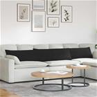 vidaXL Sohvatyynyt 2 pcs kangas Musta 200 x 40 cm