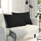 vidaXL Sohvatyynyt 2 pcs kangas Musta 70 x 50 cm
