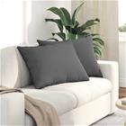 vidaXL Sohvatyynyt 2 pcs kangas Tumma harmaa 70 x 50 cm