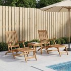 vidaXL Kansituoli, joka taittuu 2 pcs Luonnollinen Tiikkipuu