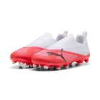 PUMA Ultra Nitro 7 Match Laceless FG/AG The Arrival - Ultra Red/Musta/Valkoinen Lapset ENNAKKOTILAUS