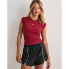 Nike - Punainen - W Nsw Chill Knit Rib Ss Top