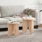 vidaXL Sohvapöytä 2 kpl Luonnollinen 41,5 x 41,5 x 44 cm