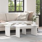 vidaXL Sohvapöytä 2 kpl Valkoinen 100 x 69 x 35,5 cm Täysi mänty